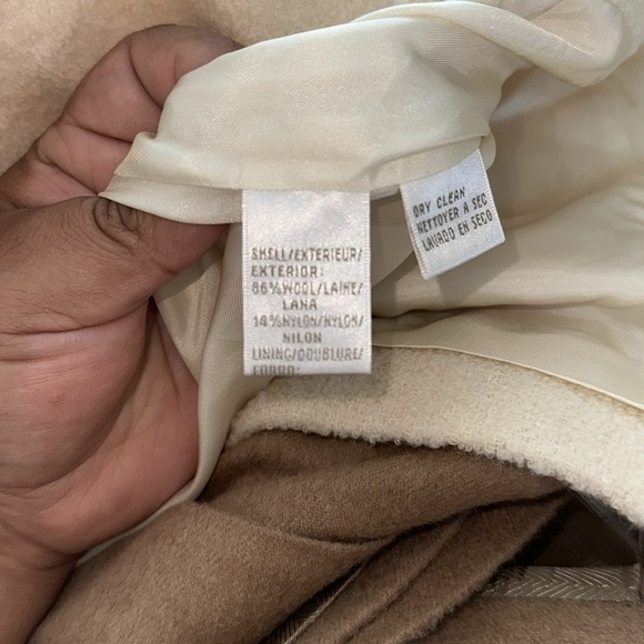 Cream Wool Blend Jacket with‎ Button Details - Picture 8 of 14